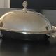 Foie gras dish with duck-shaped bell and double bottom