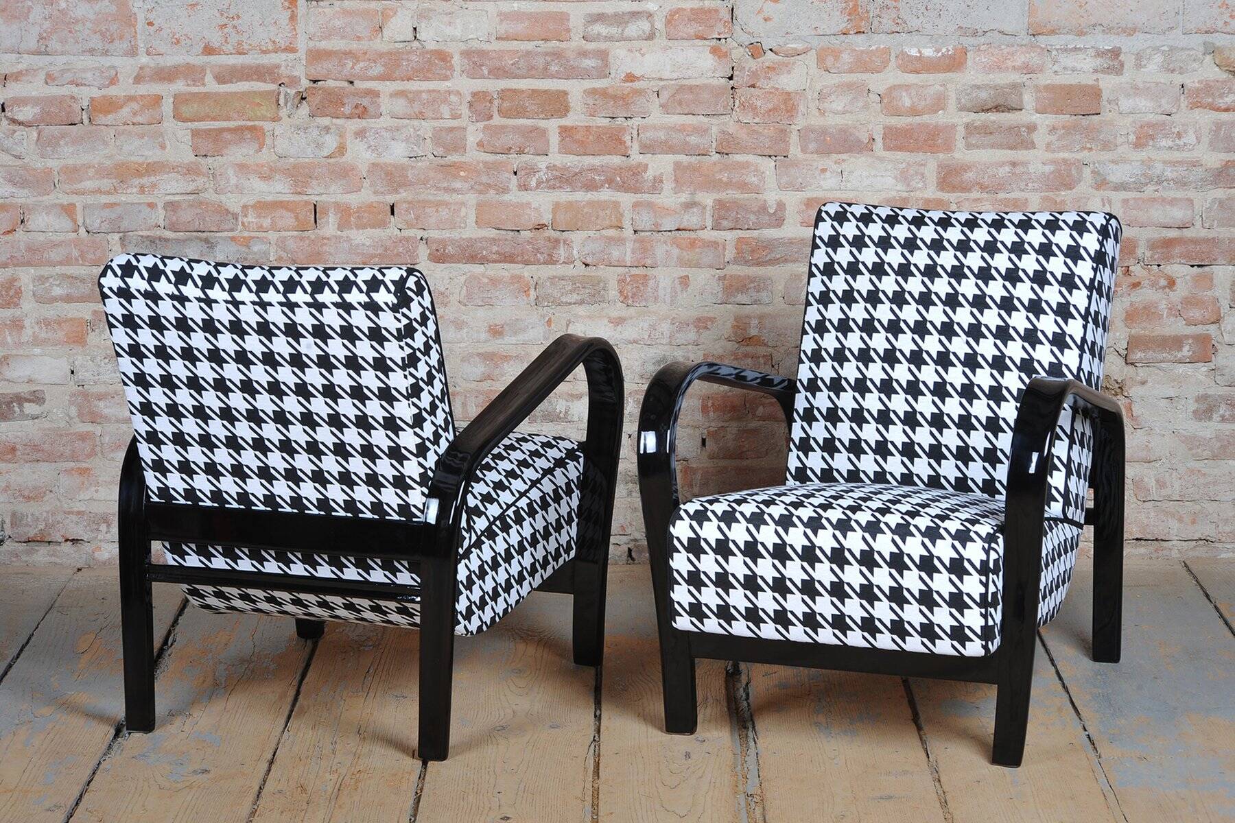 Fauteuils Art Déco par Koželka et Kropáček, tchèque, années 1930, ensemble de 2