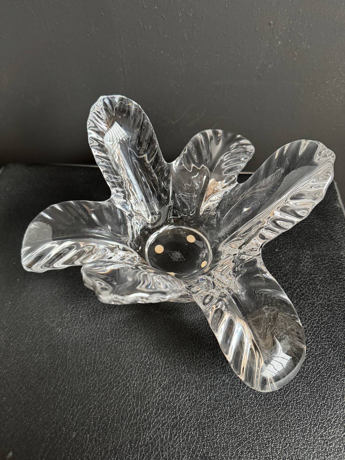 Crystal palm tree catchall, 1970s