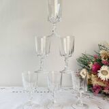 6 verres à eau cristal d'arques modèle louvre