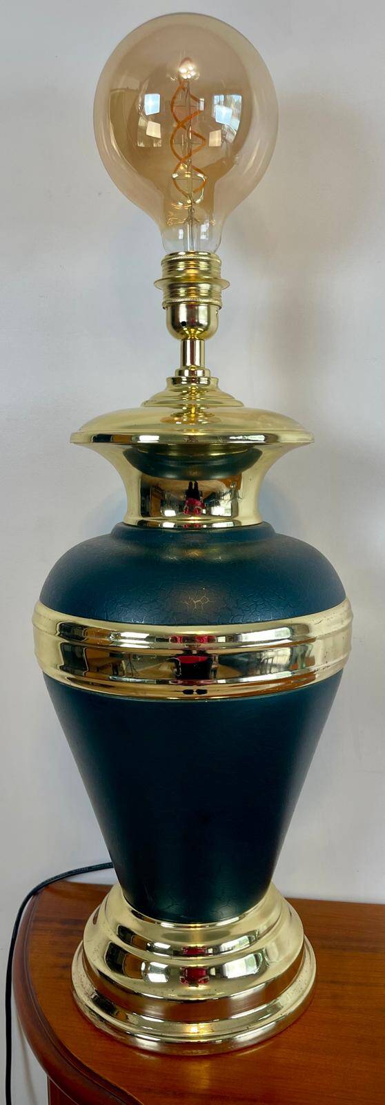 Vintage black and brass living room lamp