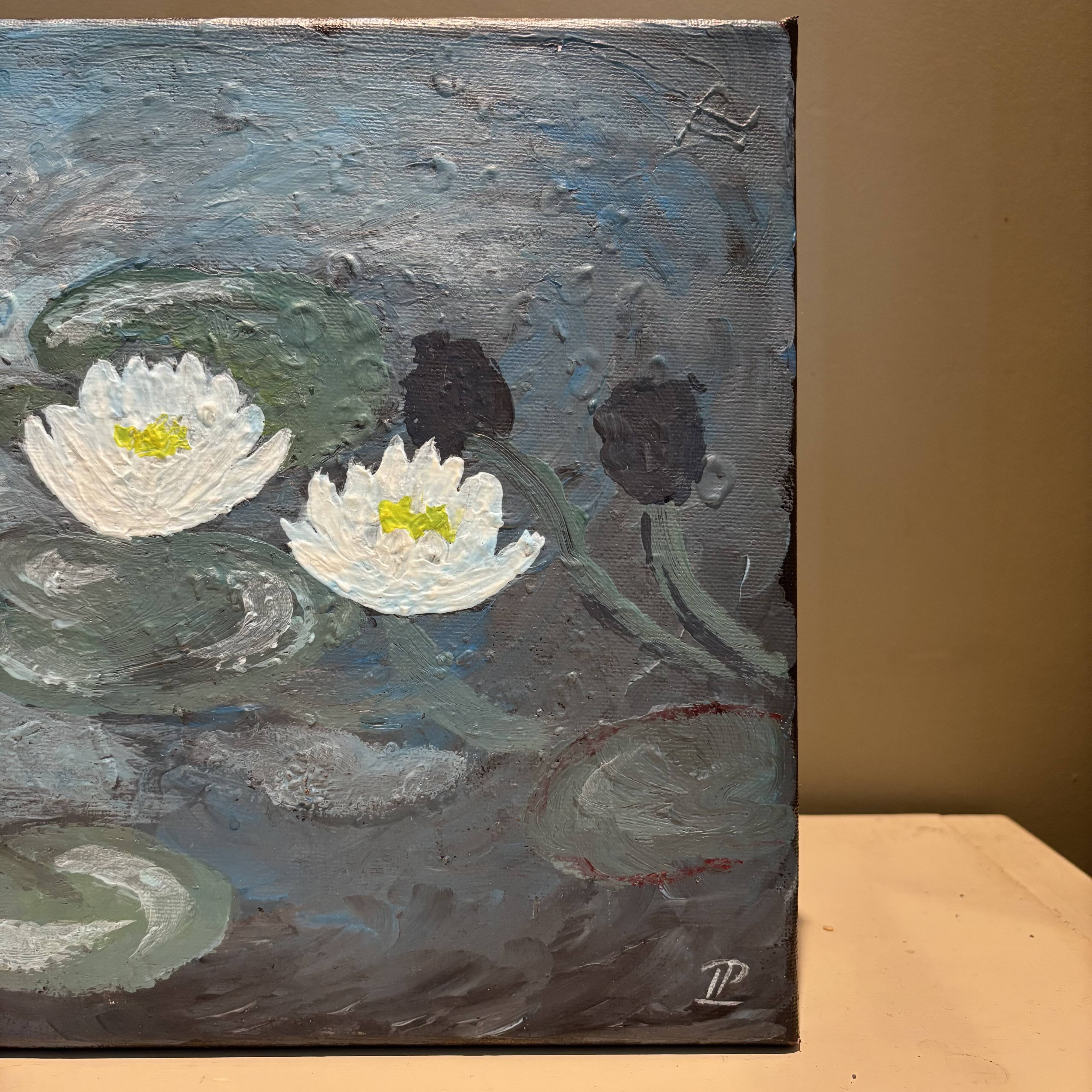 "Water Lily" canvas painting