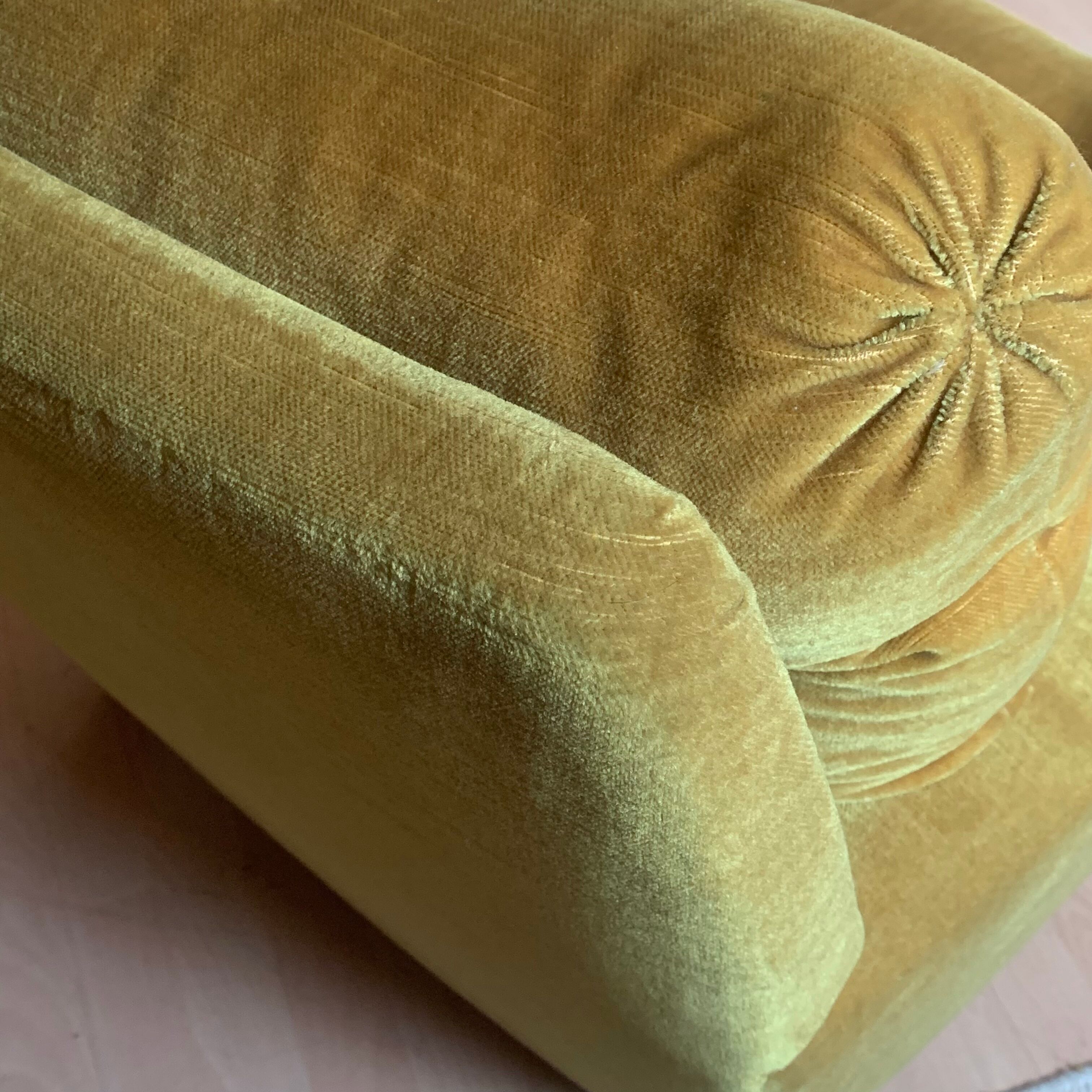 Pair of vintage mustard yellow armchair