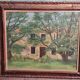 French vintage oil painting, signed Martínez, 1950