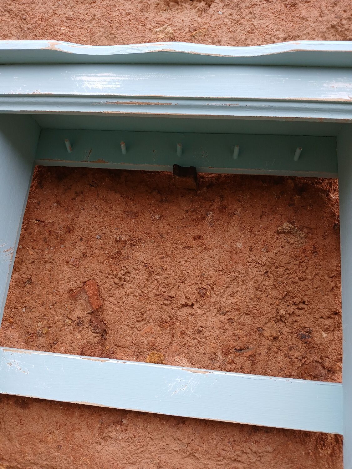 Revamped antique wall shelf