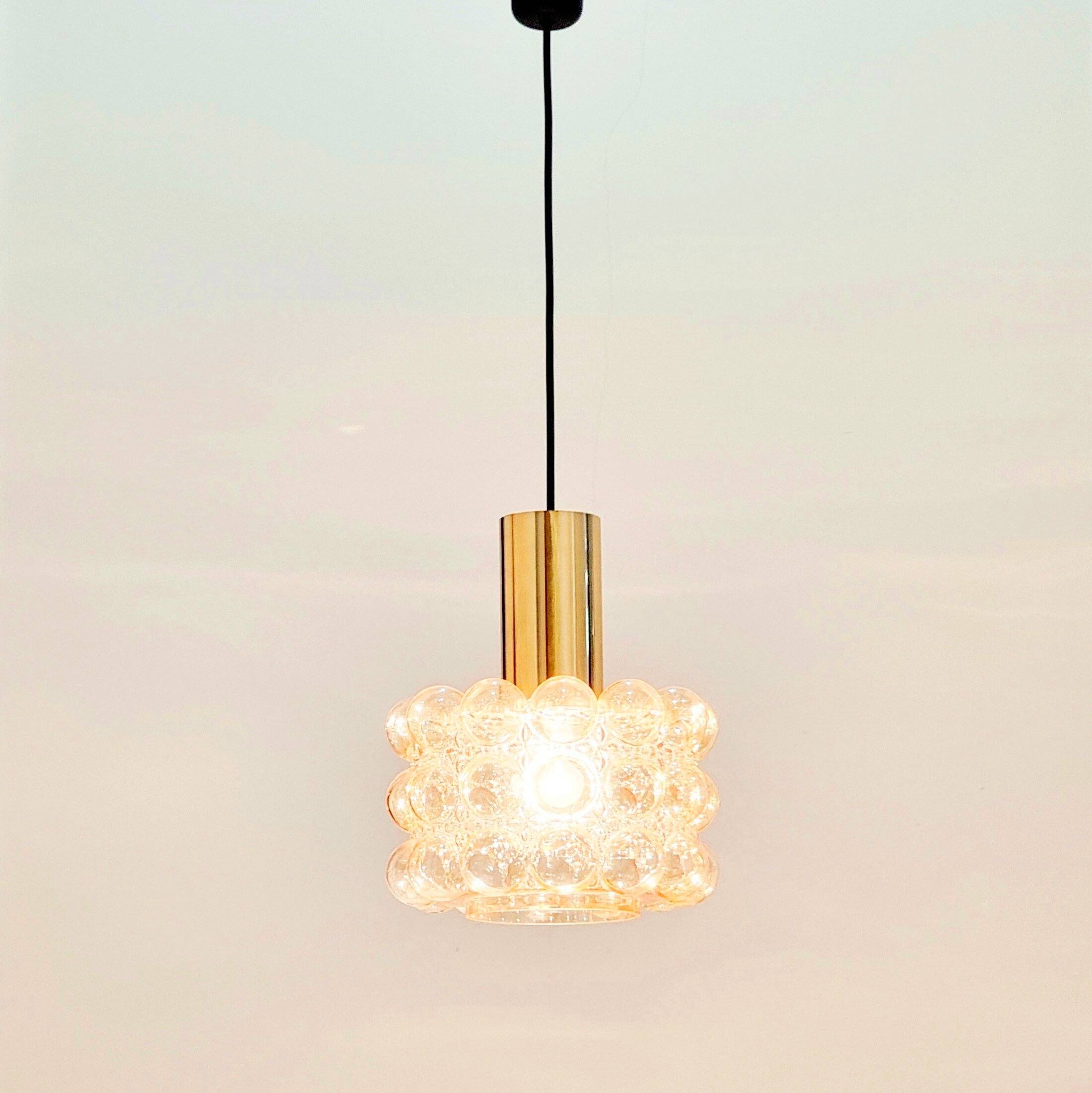 Mid-Century Space Age Bubble Glass Ceiling Light by H. Tynell for Limburg