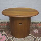 Solid teak oval coffee table with swivel top by Silkeborg, Denmark 1960s
