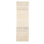 Vintage Turkish Hand-Knotted Wool Cotton Beige Kilim Runner Rug 120x380