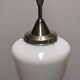 XL Art Deco suspension in white opaline, France circa 1920