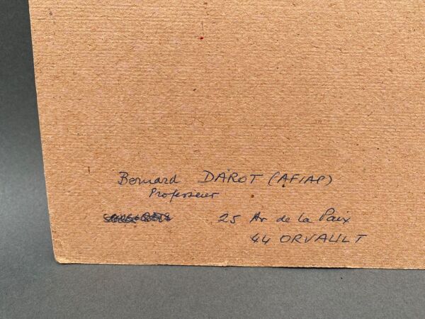Photo argentique Bernard Darot Coulée de soleil dans les feuillus XXe