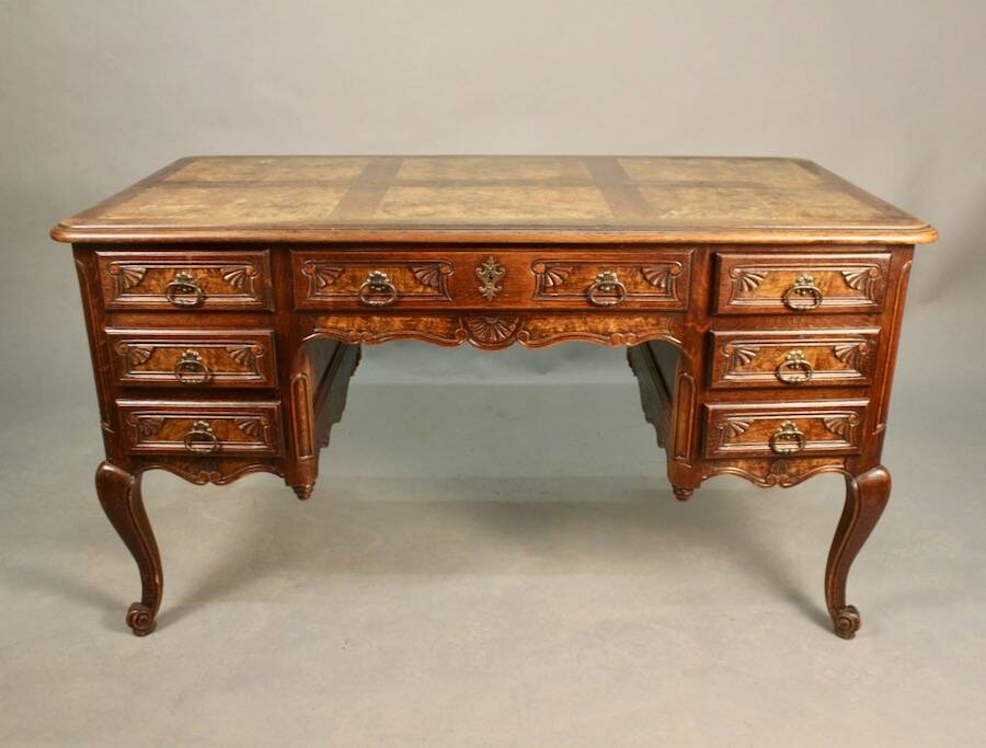 Double-sided desk with drawers
