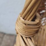 Vintage rattan bar trolley