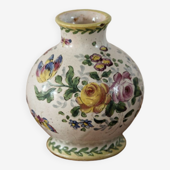 Earthenware ball vase, signed Veuve Perrin