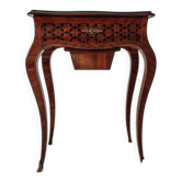 Table de toilette en marqueterie Louis XV / Louis-Philippe, 1850-1900