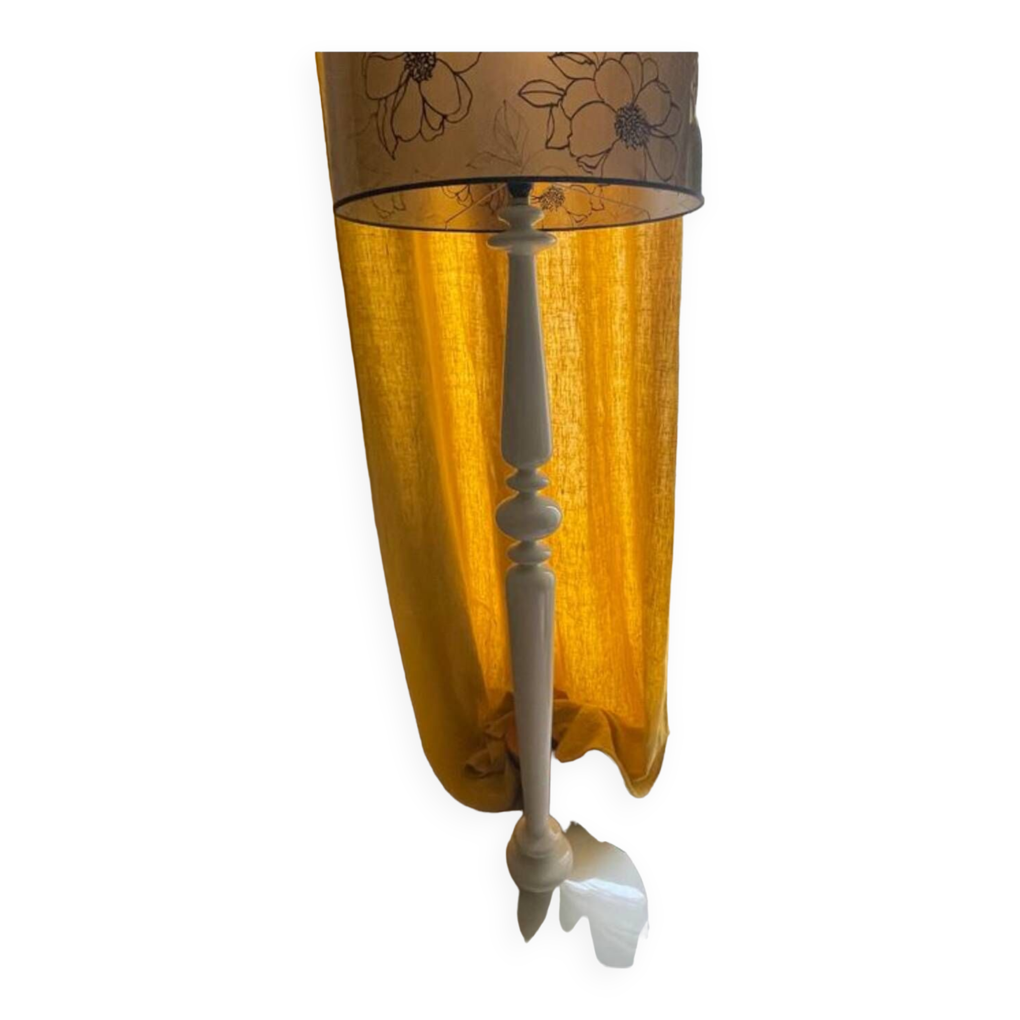 Orange cube lamp