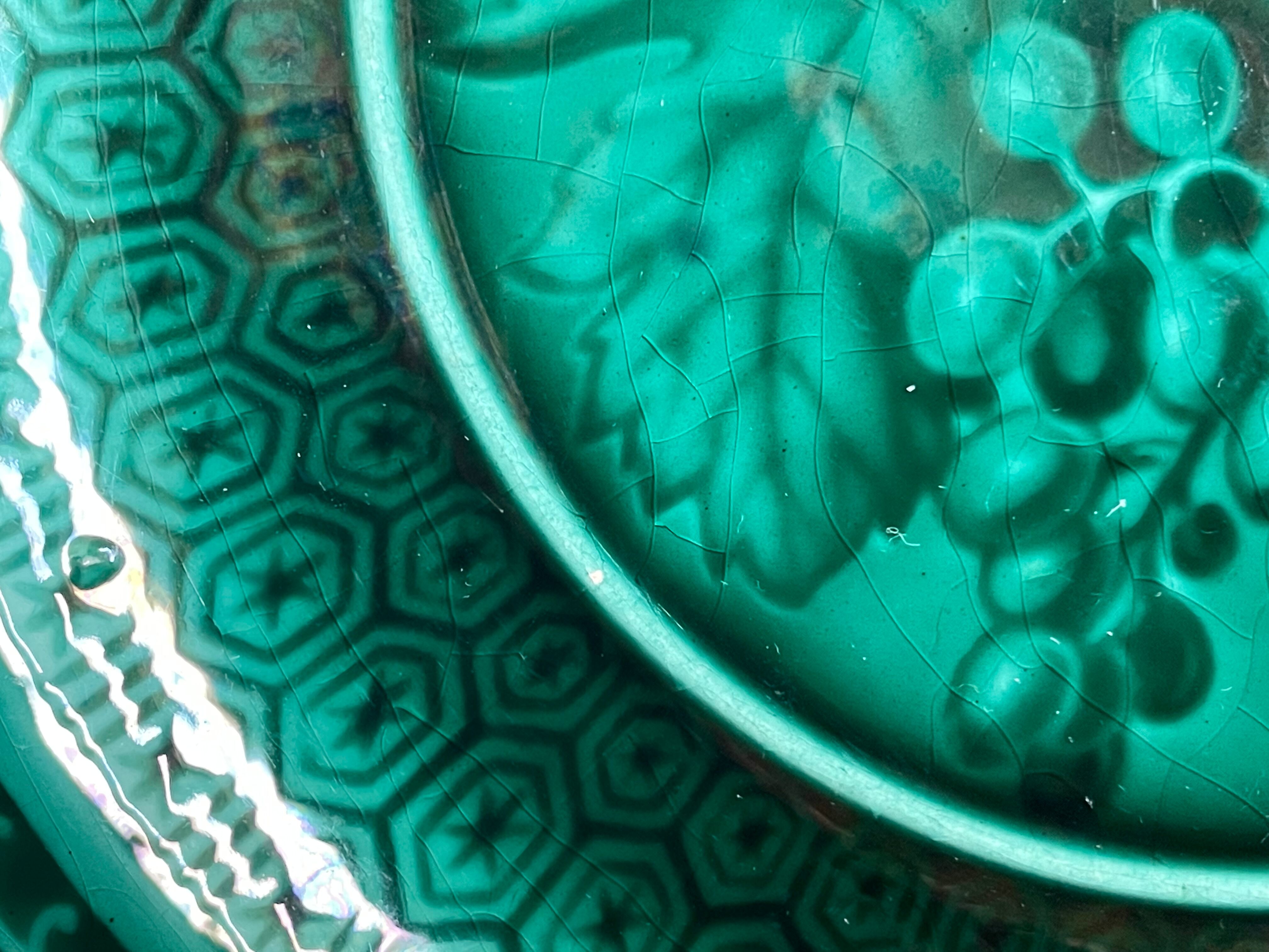 Sarreguemines plate french majolica from the 1870s