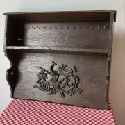 Antique wall shelf in solid oak and bronze - Rococo style XIX
