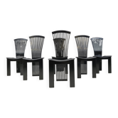 Chaises de salle à manger postmodernes par Pietro Costantini, années 1980, ensemble de 6