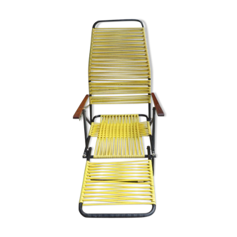 Transat chaise longue scoubidou années 50