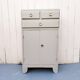 Vintage gray painted wood side furniture