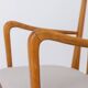 Vintage 1950s German Armchair | Solid Beech Wood | Newly Upholstered Chair