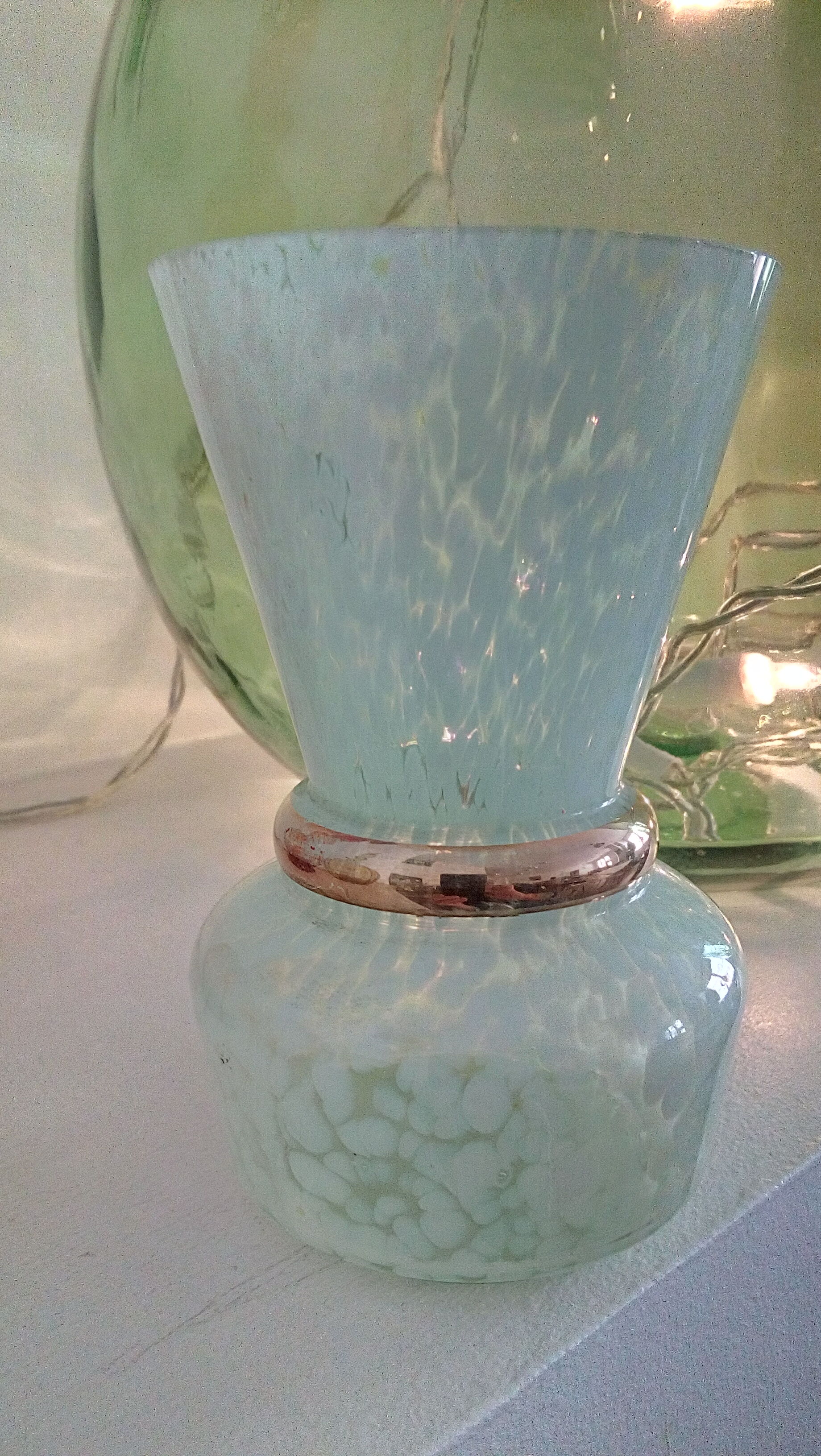 Almond green clichy vase