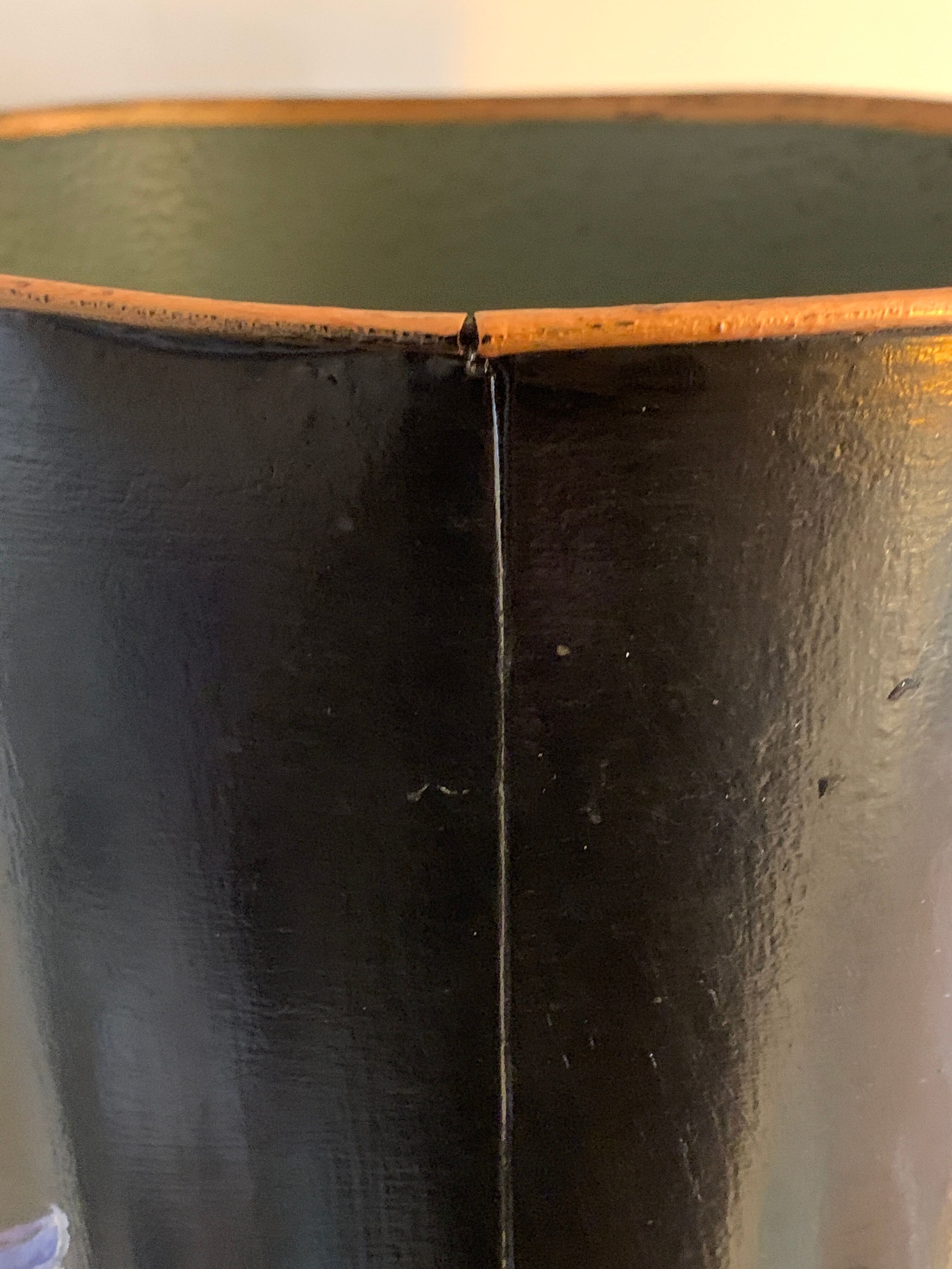 Napoleon III painted sheet metal umbrella or paper basket