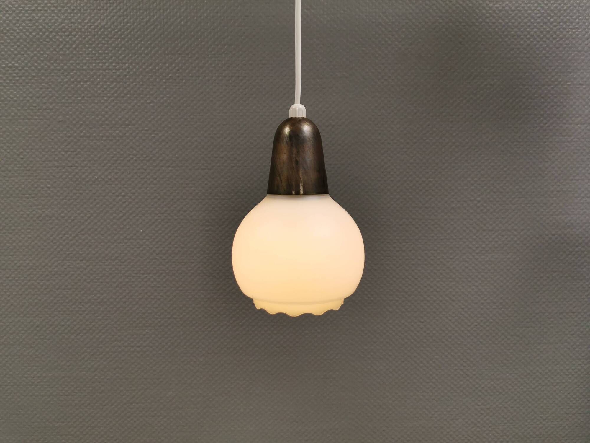 Small pendant lamp from the 1930s, manufactured by Nordisk Solar Denmark.