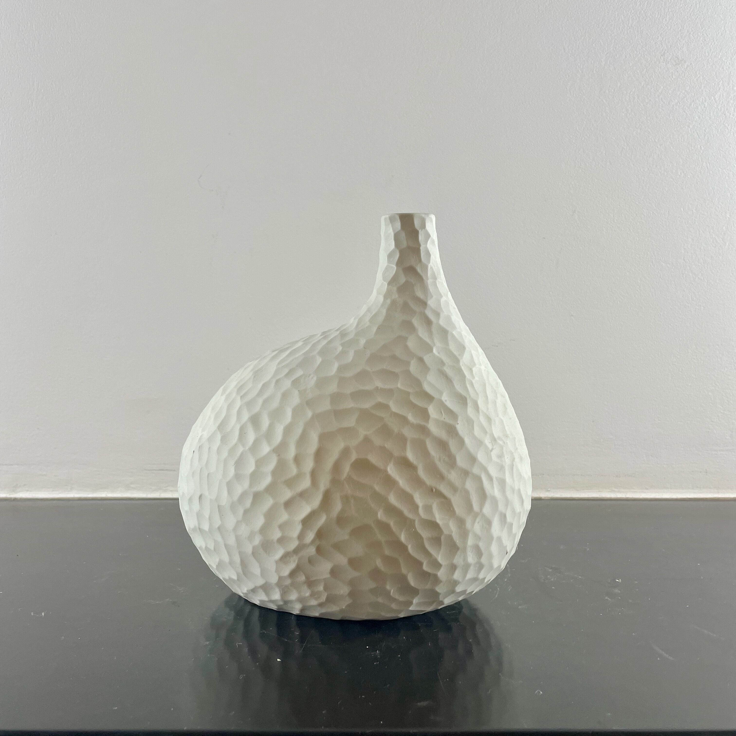 Hammered ceramic vase