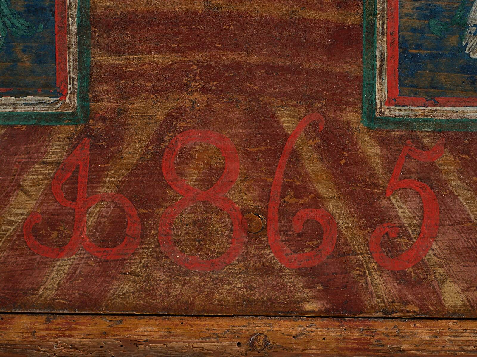 Antique floral storage trunk (c.1865)