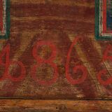 Ancienne malle de rangement à motifs floraux (c.1865)