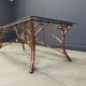 Vintage hand crafted wrought iron tree branches cocktail table, 1970s