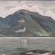 Oil on panel Mountain landscape by WEINMANN