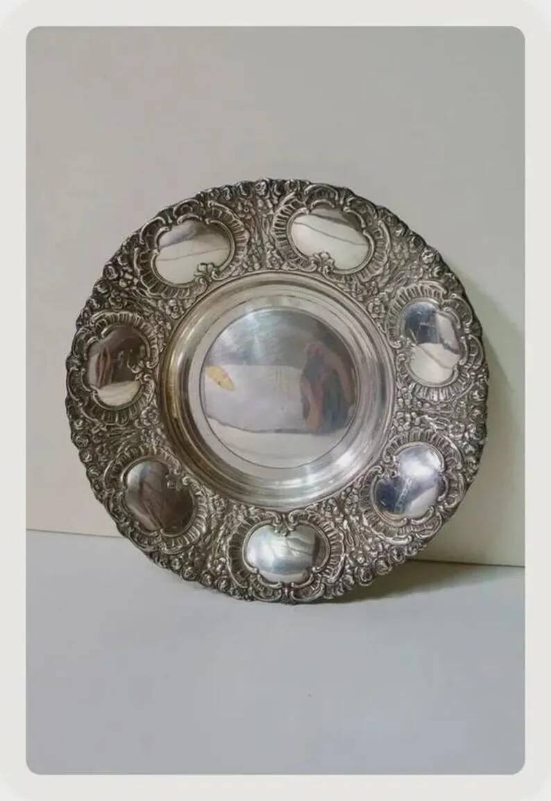 Vintage Silver-Plated Fruit Bowl Orbisa MTL | Silver Metal Fruit Bowl 20th Century | Antique Serving Dish Chic Centrepiece
