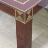 Vintage Jean-Claude Mahey coffee table in lacquered wood and brass, 1970