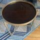 Small gold side table