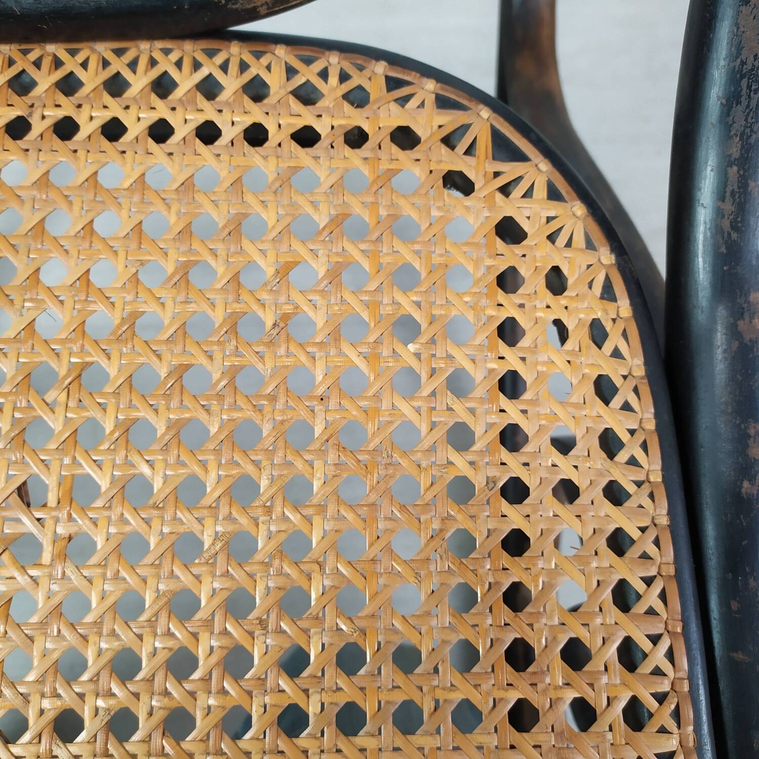 Black curved wood rocking chair