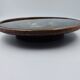 Art Deco painted glass pie dish