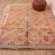 Peach Vintage Moroccan Rug 170 x 230 cm, Berber Wool Rug, Handmade Boho Rug