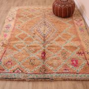 Peach Vintage Moroccan Rug 170 x 230 cm, Berber Wool Rug, Handmade Boho Rug