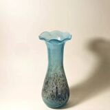 Vintage Modern Glass Vase Budveszel Gyula Hungary 1990s
