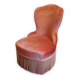 Chauffeuse rose en velours