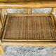 Vintage three-tiered shelf on legs, Bamboo, Rattan, Wicker circa 1970s