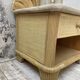 Pair of travertine bedside and rattan palm tree "vivai del sud"
