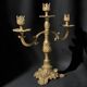 Pair of Napoleon III candelabra in brass, 19th century