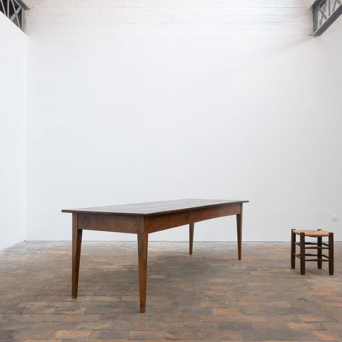 Grande table de ferme en bois, 1880