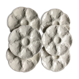 6 oyster plates manufacture of gien