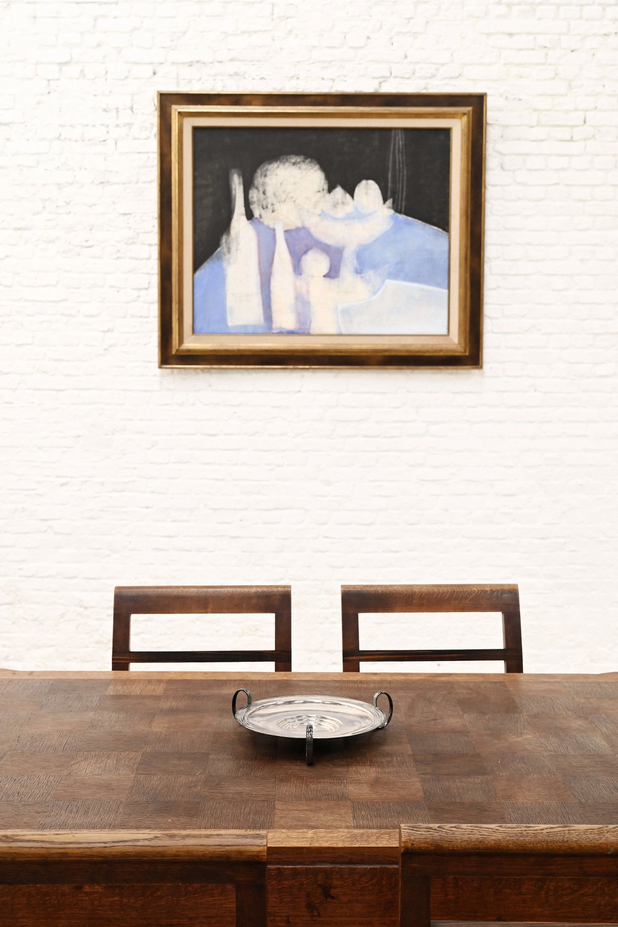 Dutch modernist Art Deco dining suite in oak, Netherlands, c. 1930