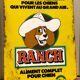 Plaque tôle pub Ranch nourriture pour chien
