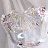 Pedestal fruit cup in blown glass